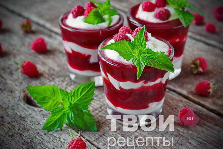 Рецепт десерт из малины