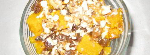 десерт из тыквы, орехов, изюма и шоколада. Шаг 3