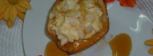 фаршированная айва — творогом с кокосом и миндалем. Шаг 3