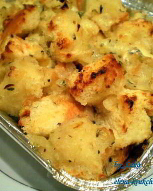 Хлебный пудинг с горгонзолой