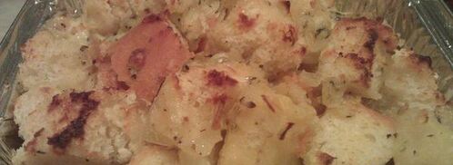 хлебный пудинг с горгонзолой. Шаг 7