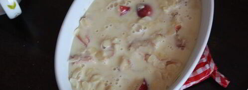 клафути с персиками и миндалем. Шаг 2