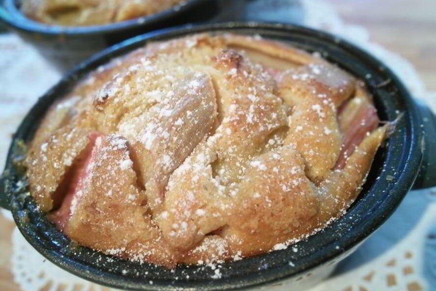 Рецепт клафути с ревенем