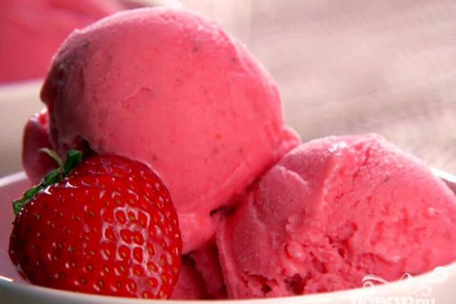 Рецепт клубничный замороженный йогурт