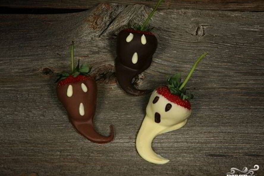 Рецепт клубника в шоколаде на хэллоуин