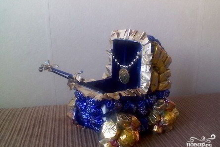 Рецепт коляска из конфет