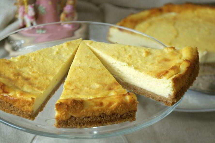 Рецепт чизкейк на рикотте с заварным кремом