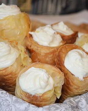 Домашние трубочки со сливочным кремом