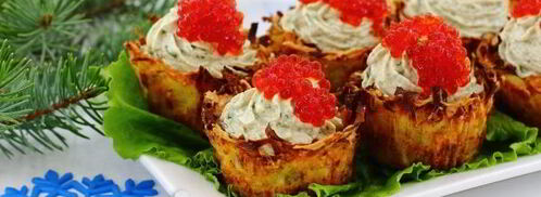 картофельные корзиночки с селедочным кремом. Шаг 9