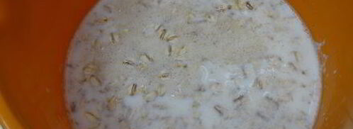 крем из овсянки с малиновым кули. Шаг 2