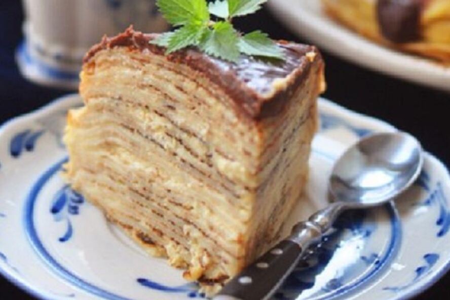 Рецепт крепвилля с кремома бостона и шоколадныма ганашема