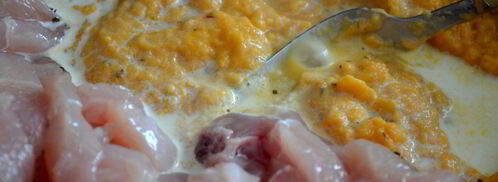 луково-томатный крем с курицей. Шаг 4