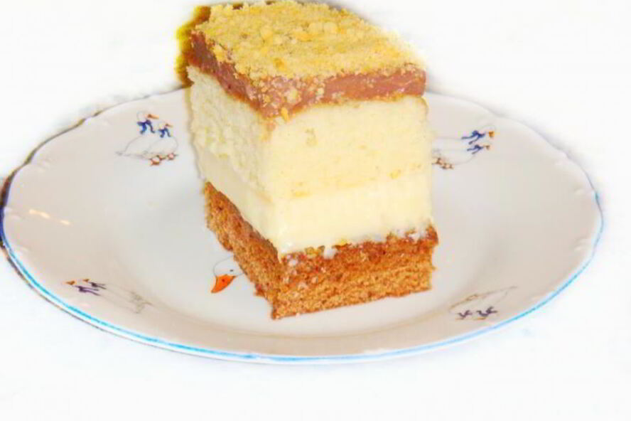 Рецепт пляцок бисквит с заварным кремом