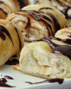 Рулетики из блинов с творожным кремом