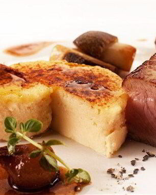 Телятина с крем-брюле из сыра