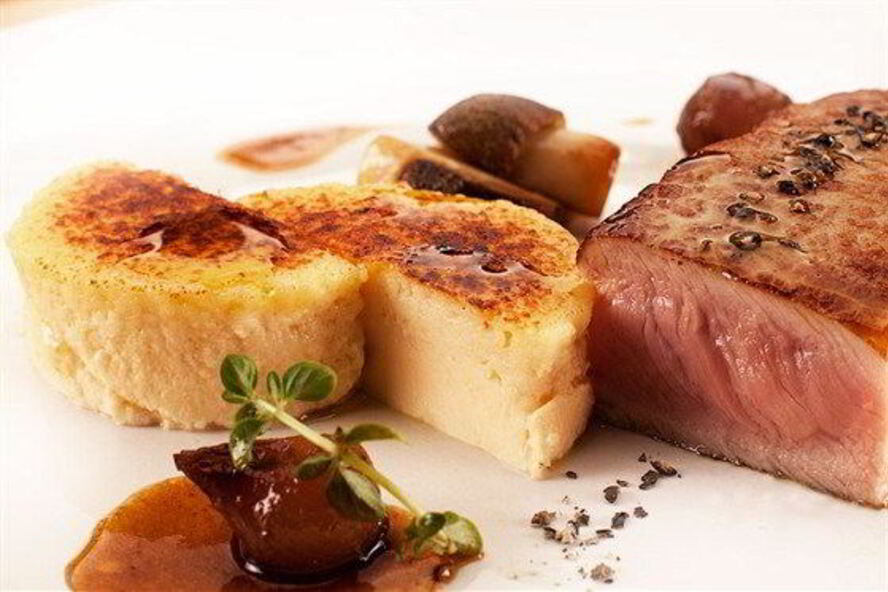 Рецепт телятина с крем-брюле из сыра