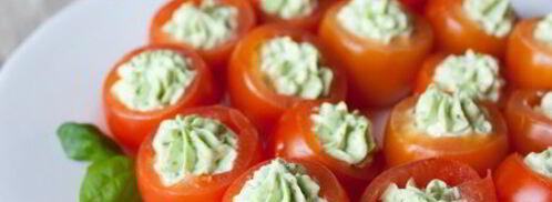 томаты черри с базиликовым кремом. Шаг 4