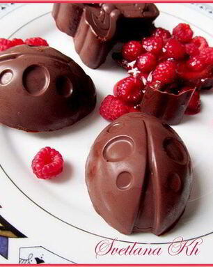 Малиновое желе в шоколаде