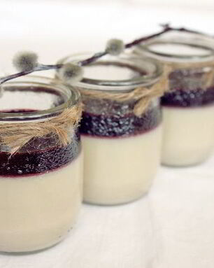 Медовая панна котта с черникой