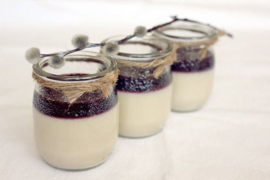 Рецепт медовая панна котта с черникой