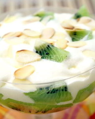 Десерт из мороженого Киви