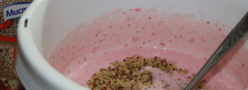 домашнее йогуртовое мороженое с клубникой и киноа. Шаг 3