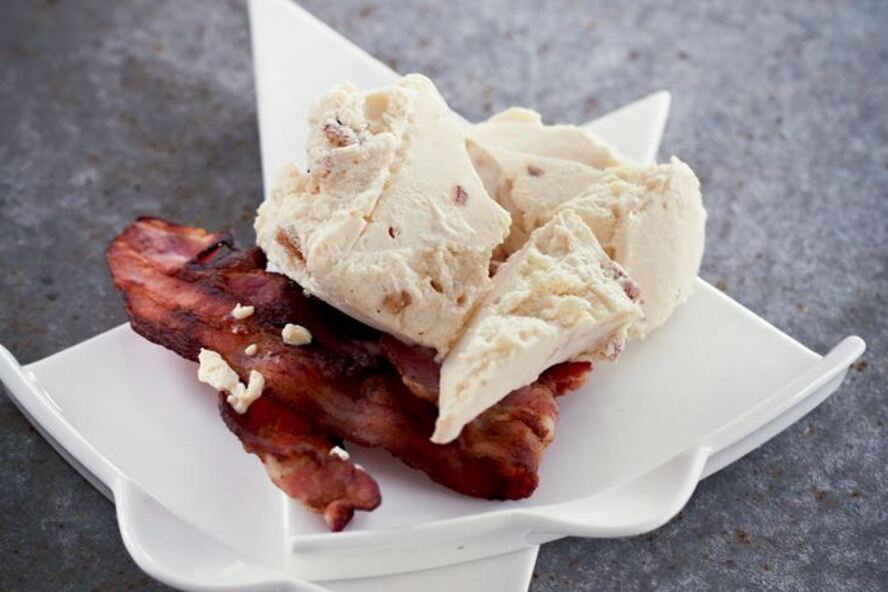 Рецепт мороженое со сладким беконом