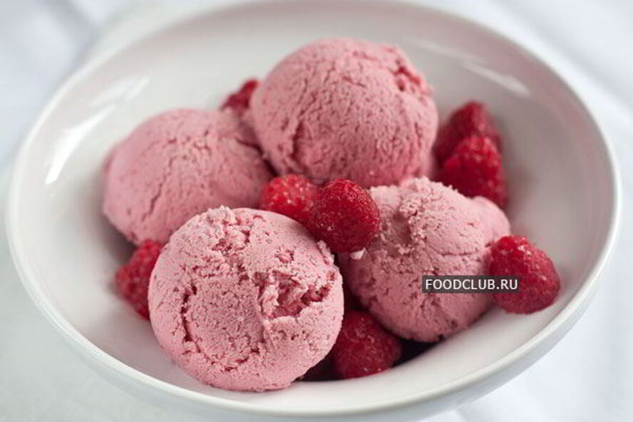 Рецепт сливочное малиновое мороженое