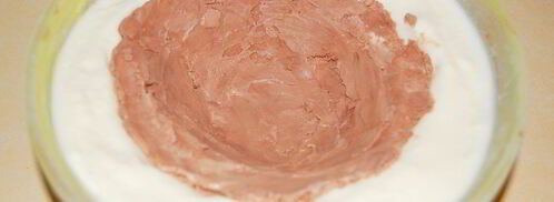 торт-мороженое с консервированными персиками. Шаг 3