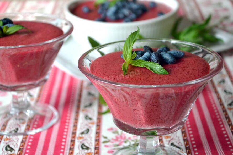 Рецепт мусс из жимолости