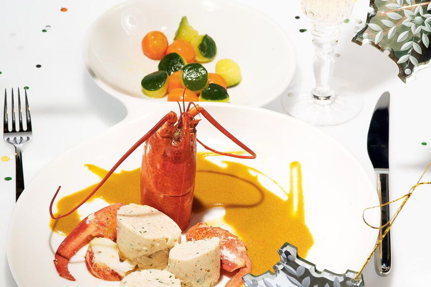 Рецепт рыбный мусс с мясом и соусом из лобстера