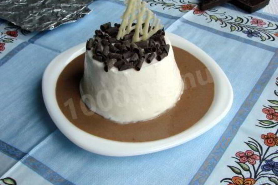 Рецепт творожный мусс из творога с шоколадным желе