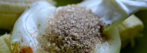 творожный мусс с бананом и брусникой. Шаг 3