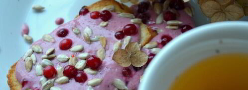 творожный мусс с бананом и брусникой. Шаг 5