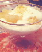 Творожный мусс с яблочным пюре