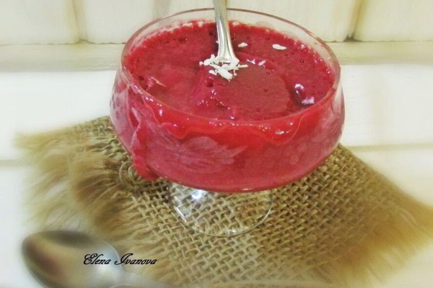 Рецепт вишнево-кокосовый мусс на манке