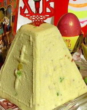 Пасха из заварного крема