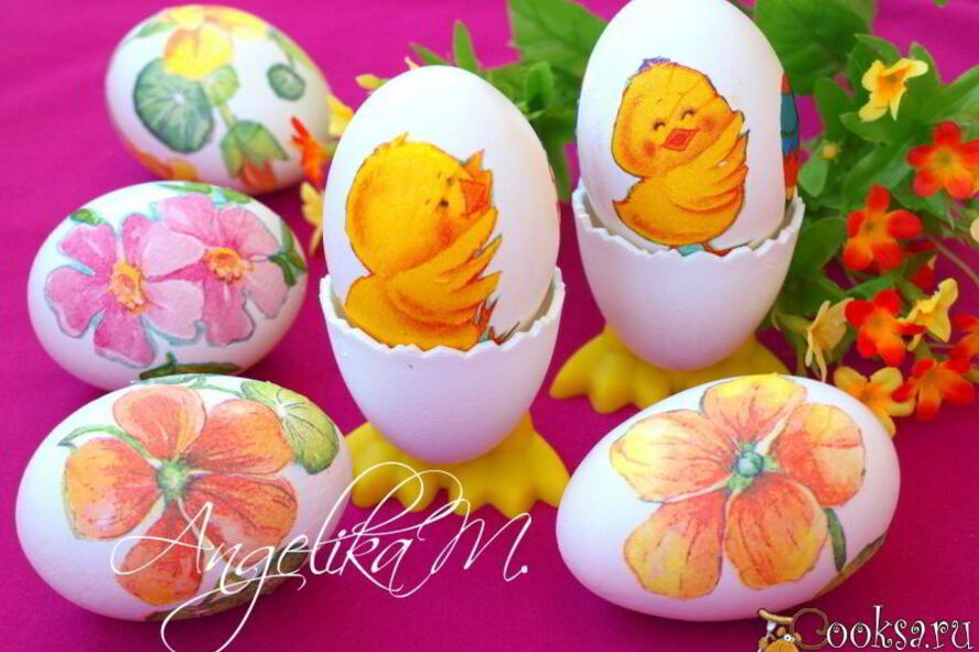Рецепт пасхальные яйца в стиле декупаж