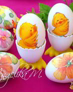Пасхальные яйца в стиле декупаж