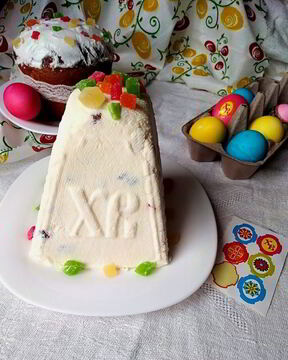 Творожная пасха с цукатами без яиц