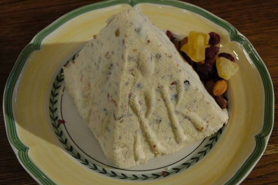 Рецепт ванильная пасха с цукатами и миндалем