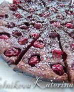 Шоколадный клафути с вишней