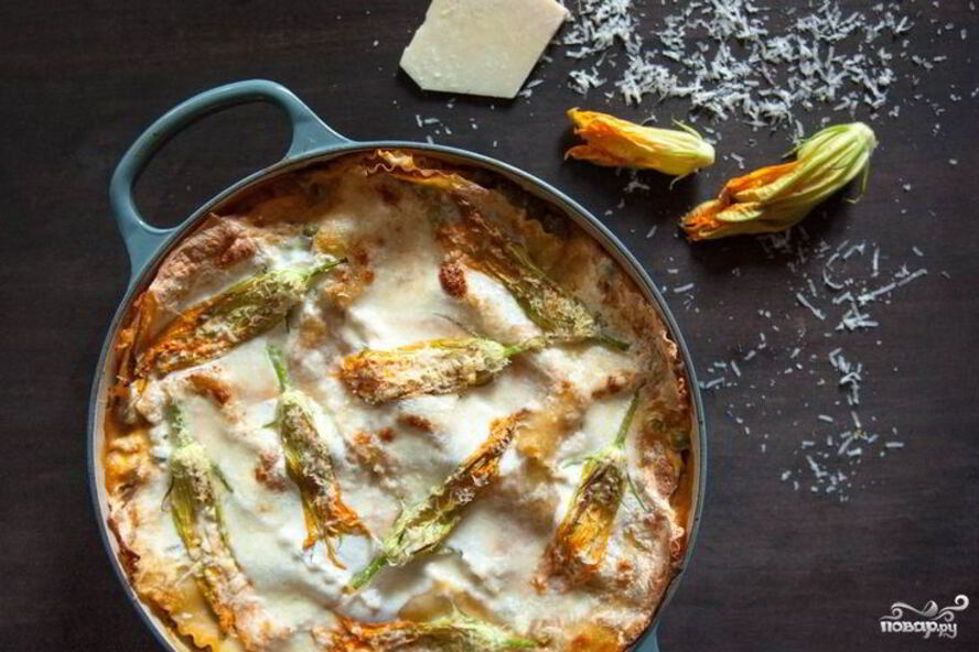 Рецепт кабачковое суфле под грибным соусом