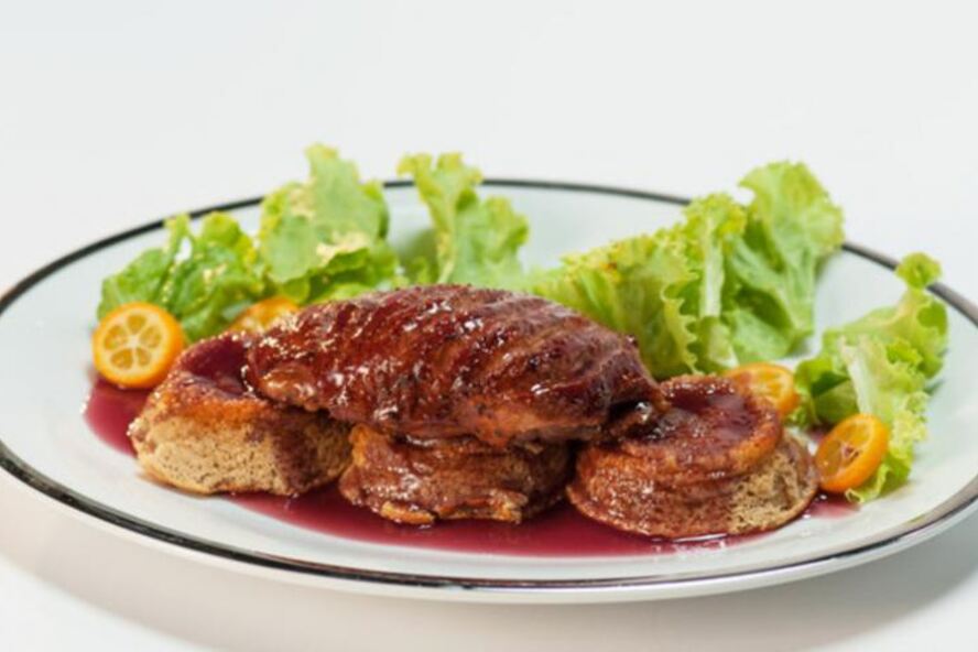 Рецепт копченая утка с яблочным суфле