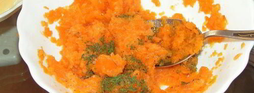 корзиночки с морковным суфле, вешенками и тыквенными семечками. Шаг 7