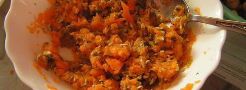 корзиночки с морковным суфле, вешенками и тыквенными семечками. Шаг 8