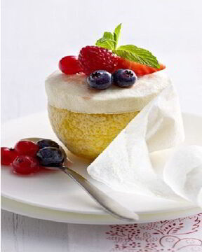 Лимонно-ягодное суфле