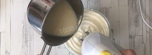 суфле птичье молоко с желатином. Шаг 8