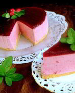 Торт-суфле с малиной