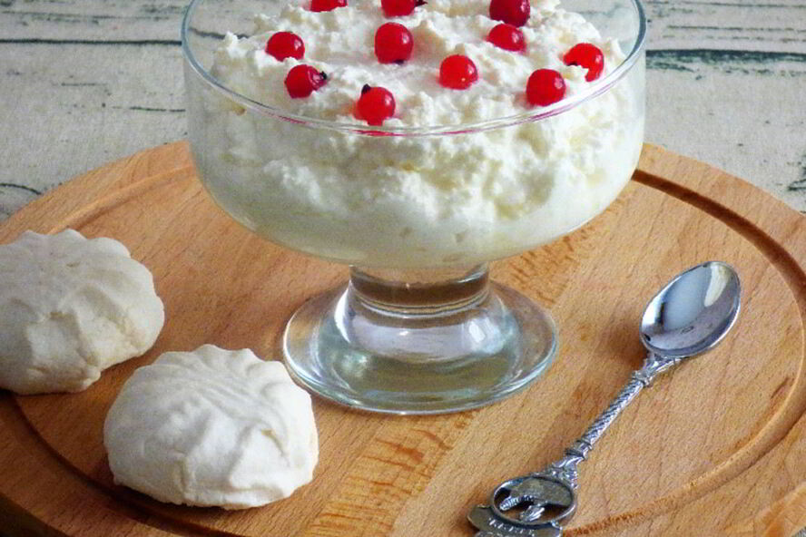 Рецепт творог с зефирным кремом